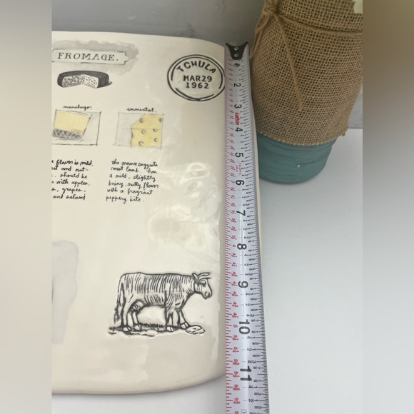 Rae Dunn By Magenta Fromage Ceramic Cheese Board Platter. Like new with tag. - Picture 7 of 9